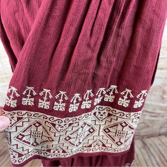 New Tularosa Fiona Wine Embroidered Dress XS - Picture 8 of 9
